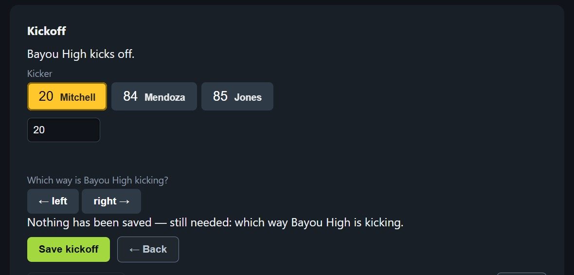 The guided kickoff refusing without a direction